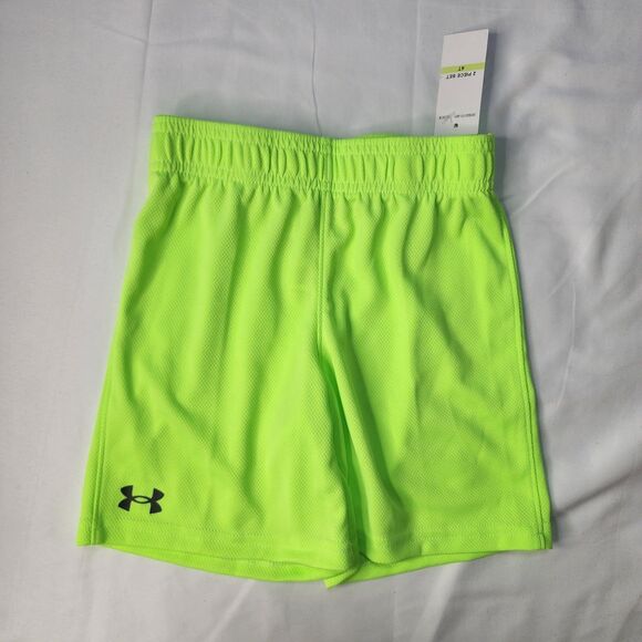 Under Armour UA Boys  Shirt & Shorts Set Outfit Size 4T NWT Green Black - Picture 5 of 5